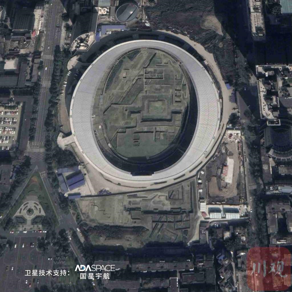 60万米高空看三星堆,江口沉银,成都体育中心等四川各大考古现场