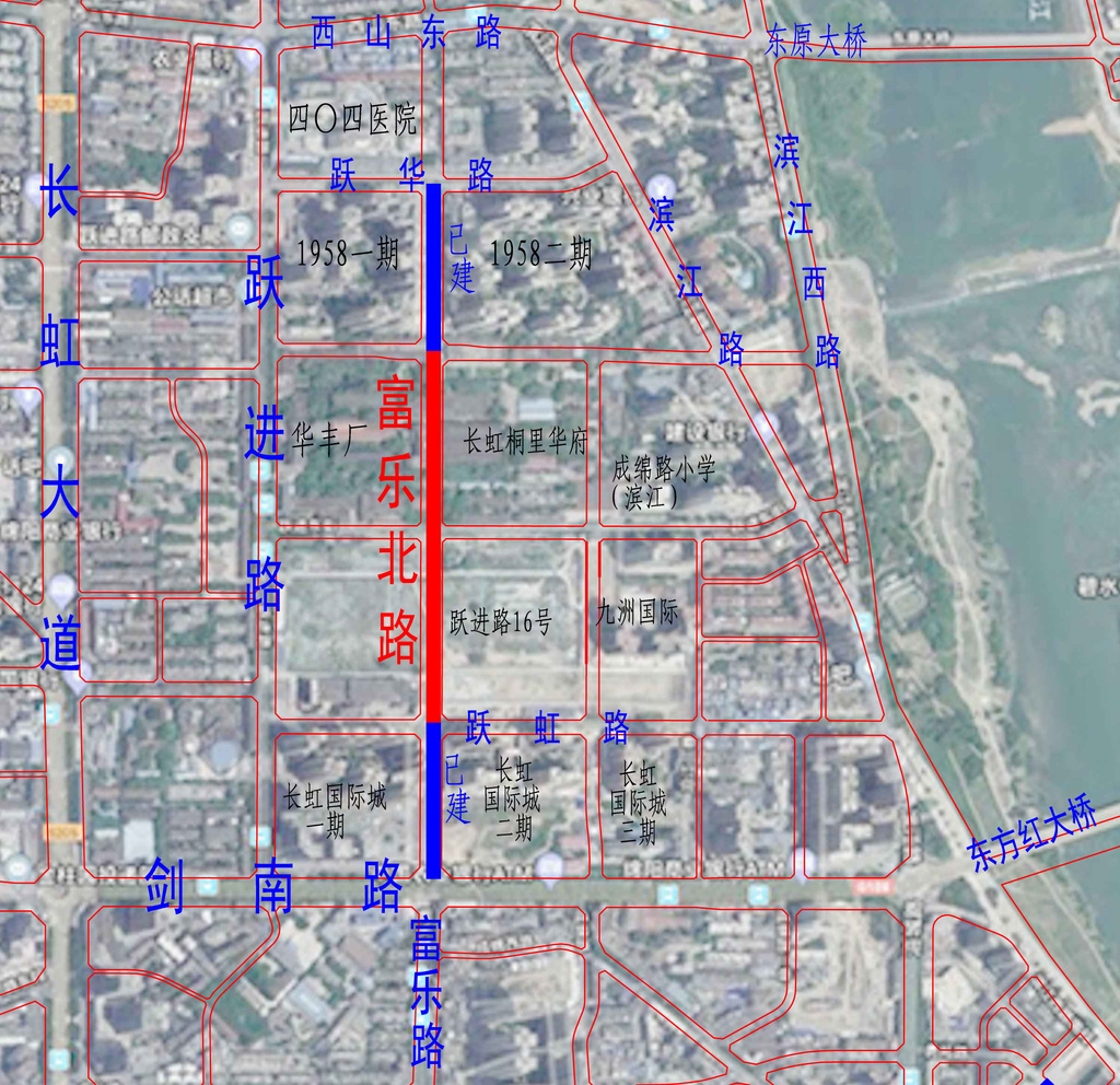 富乐北路中段开建,绵阳多条"断头路"将打通,涉及这些道路