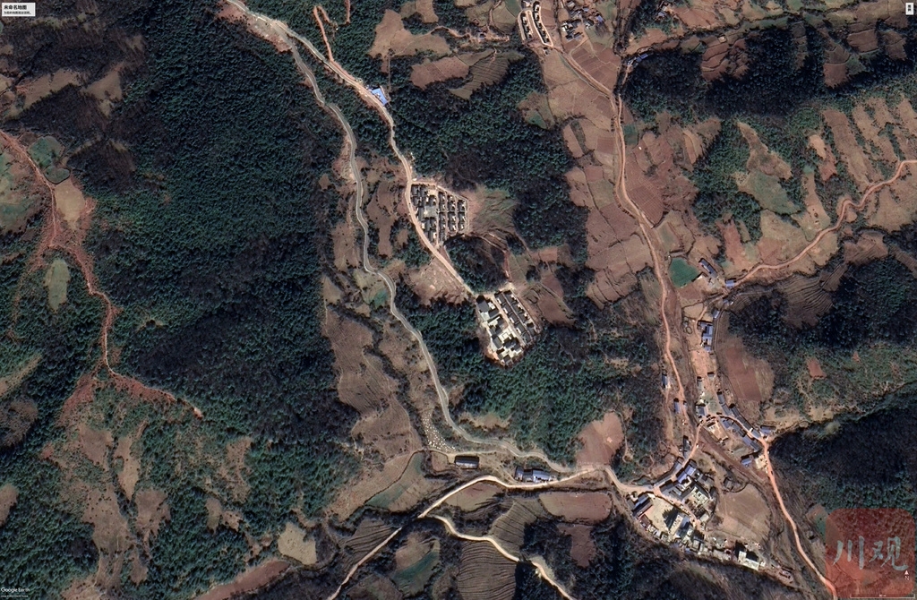 卫星看四川|凉山州昭觉县三河村的拔地而起