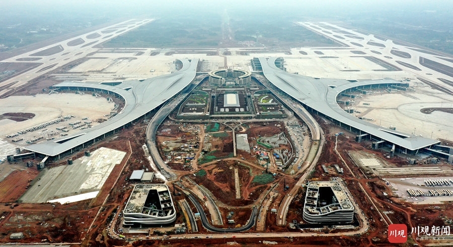 成都天府国际机场建设最后冲刺 12月下旬开启试飞