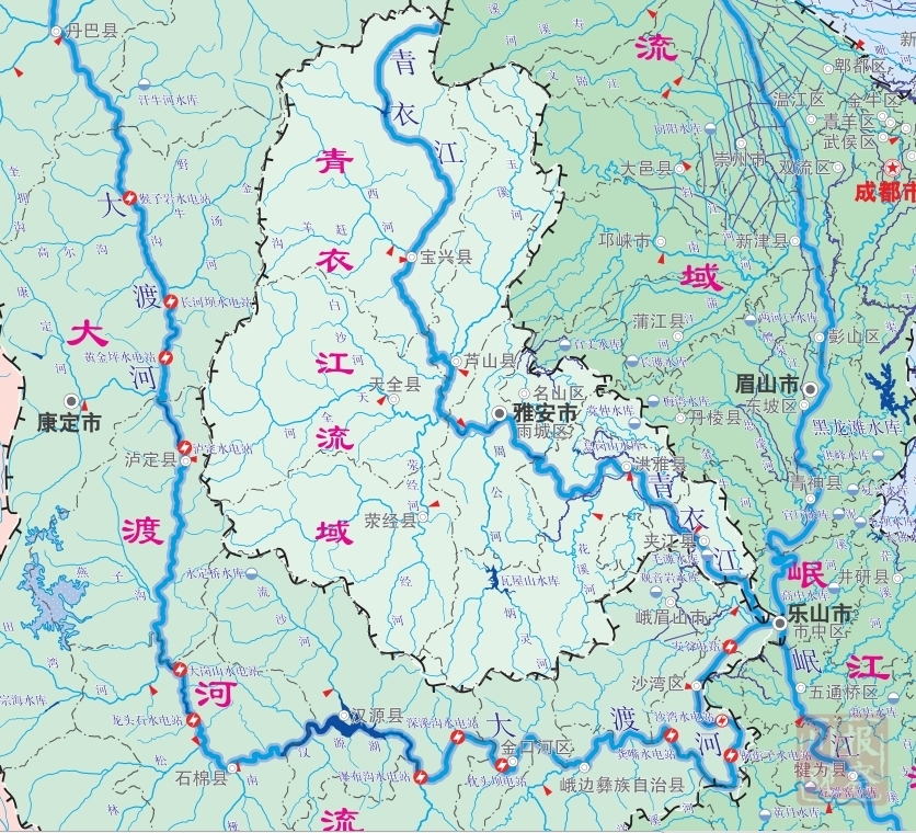 四川主要河流分布图图片