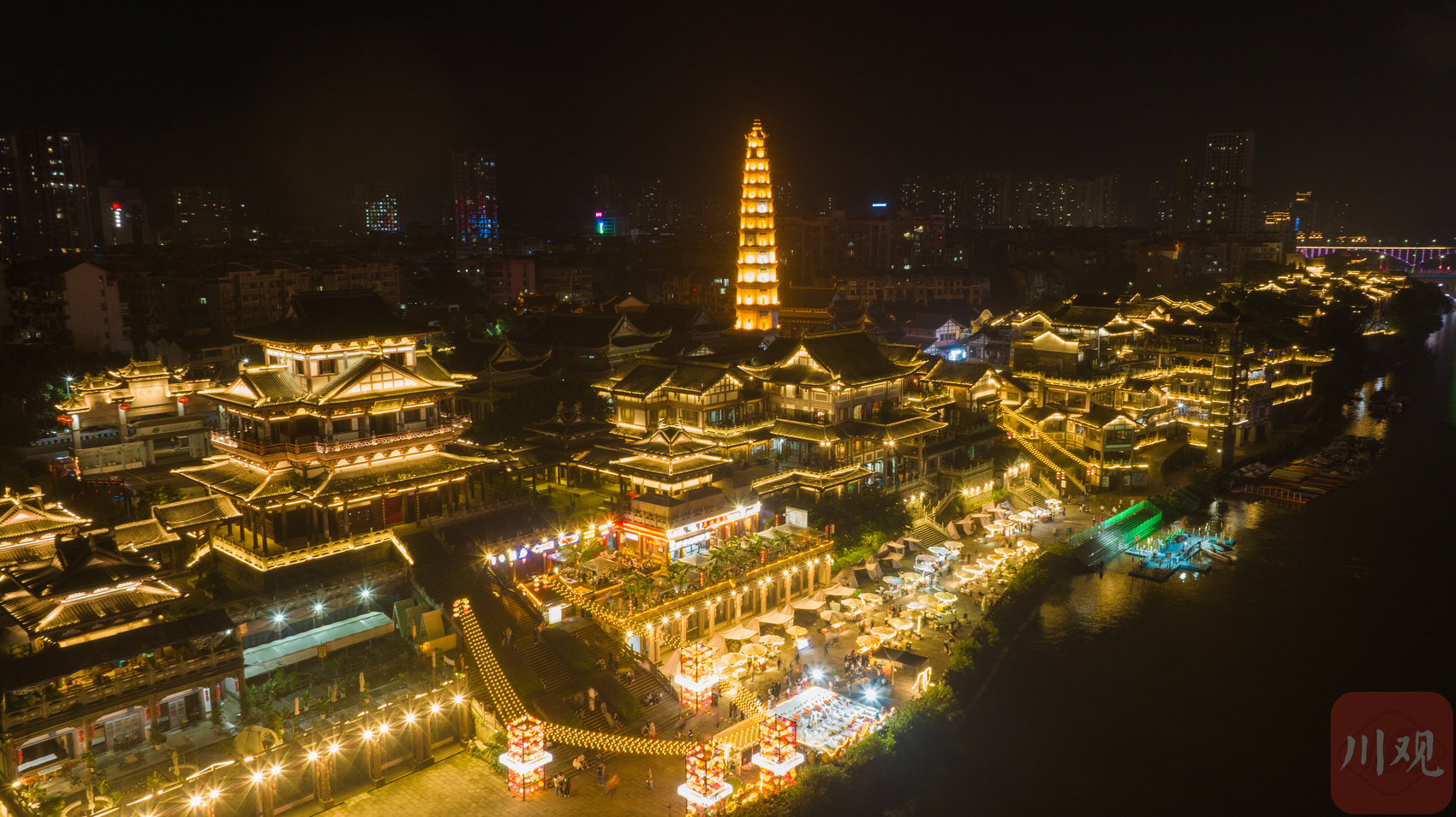 合川夜景图片