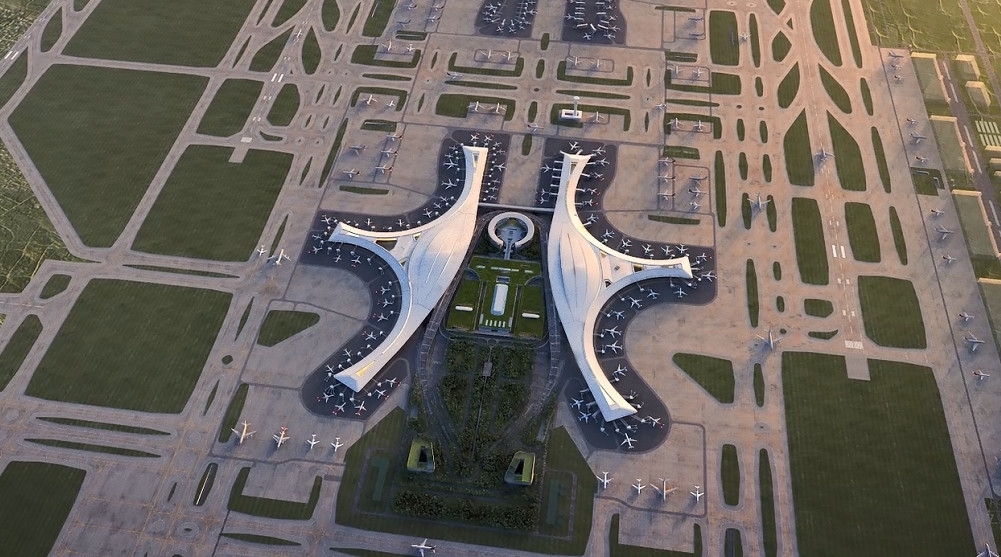 天府机场鸟瞰图片