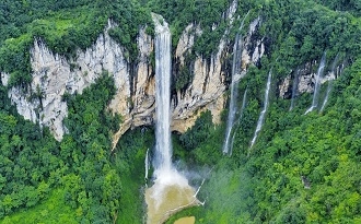泸州古蔺︱瞰川黔最高悬空瀑布 壮观如峭壁坠雪