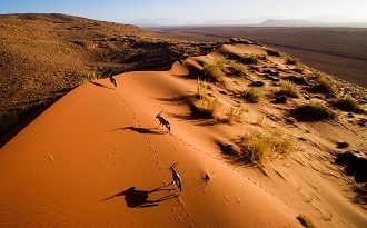 航拍：纳米比亚红沙漠