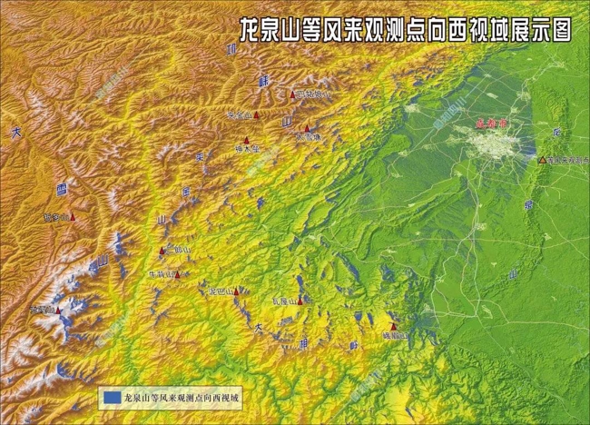 “南宫体育app下载”在成都龙泉山西眺能看到哪些雪山？他们做了这张可视分析图(图2)