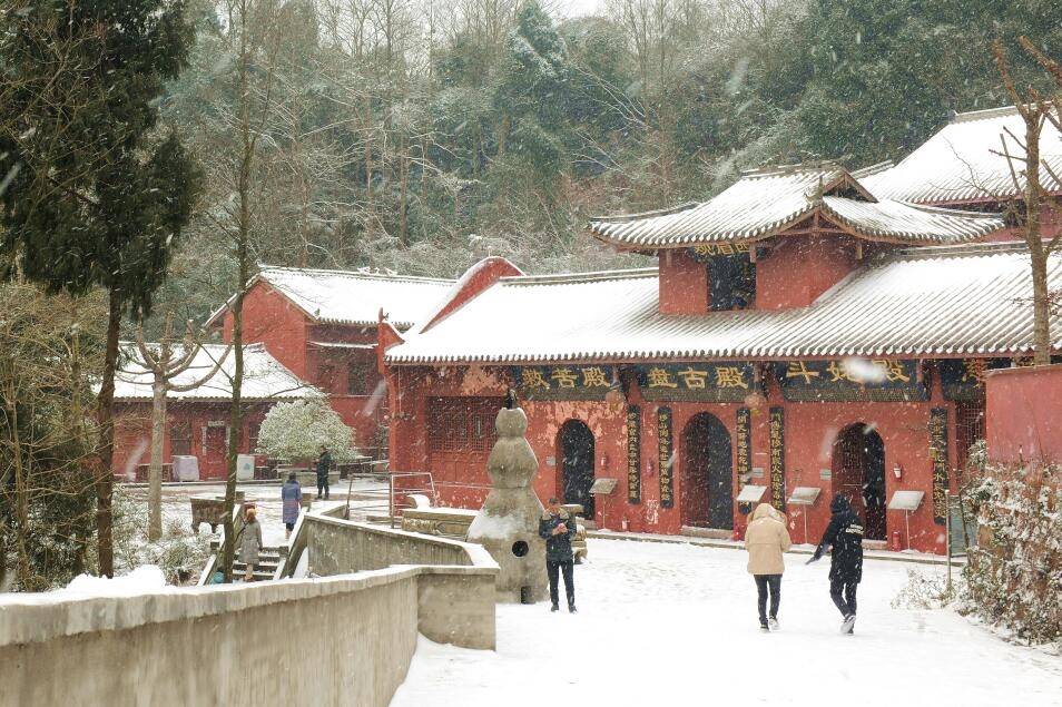 瑞雪兆丰年，1月7日，四川丘区大县中江县普降大雪