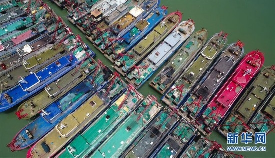 （社会）（3）海口：船舶进港避台风