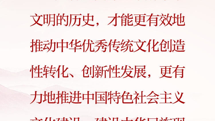 天天学习·习近平文化思想⑰丨全面深入了解中华文明的历史