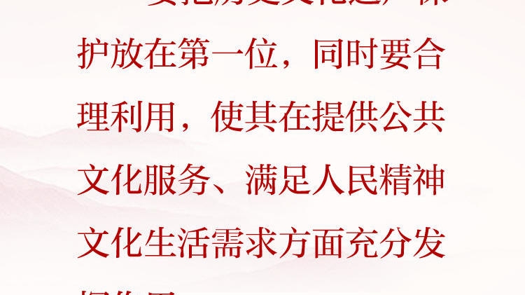 天天学习&middot;习近平文化思想（55）丨要把历史文化遗产保护放在第一位