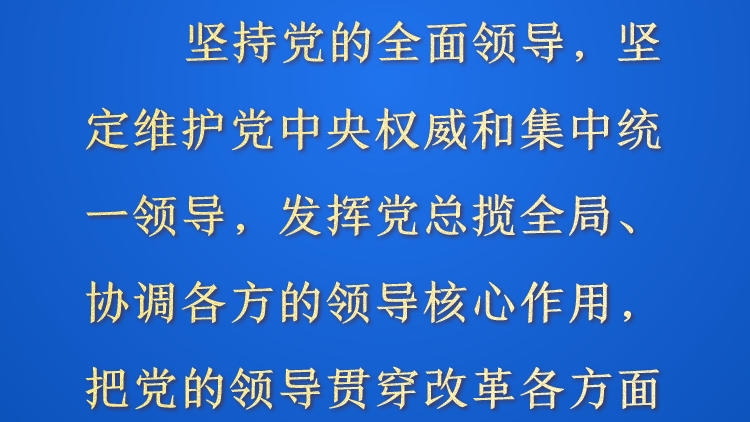 天天学习&middot;进一步全面深化改革⑬丨坚持党的全面领导