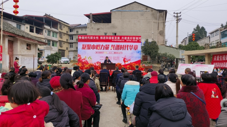 南部法院家事审判庭参加南部县妇联,谢河镇党委,政府联合开展的"凝聚