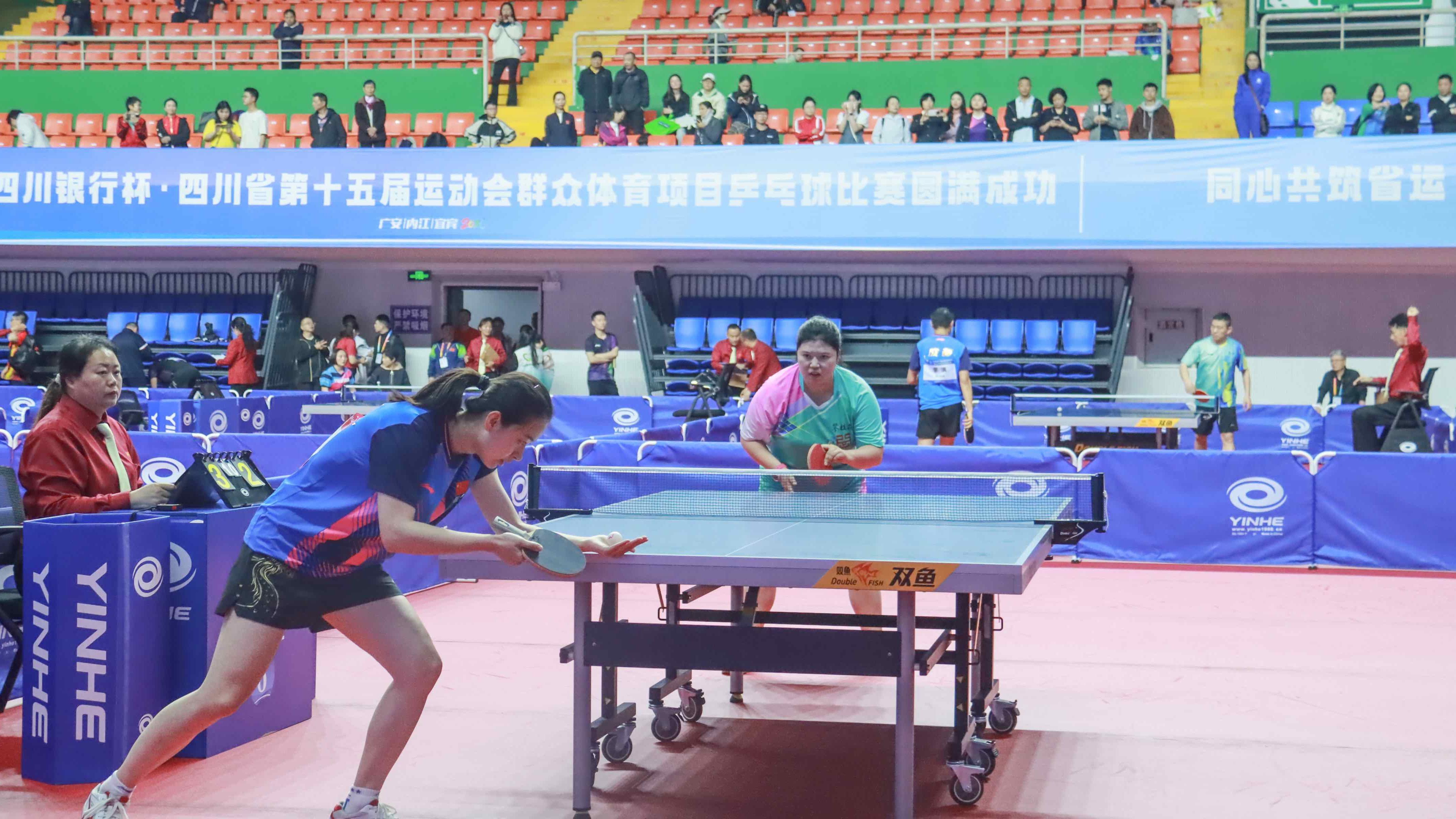 单打8枚金牌分落5个市州 省运会群众体育项目乒乓球比赛激战正酣